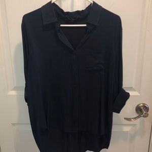 VELVET HEART navy blue button up shirt